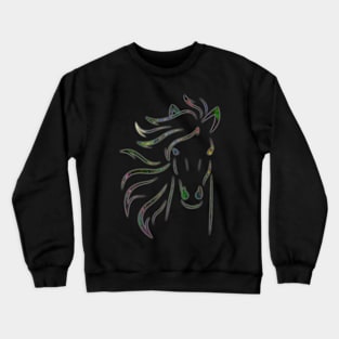 colorful horse Crewneck Sweatshirt